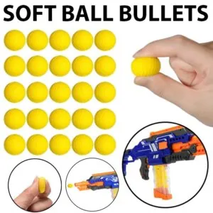 25 Foam Bullet Refills - Gel Ball Shooter Accessory Pack