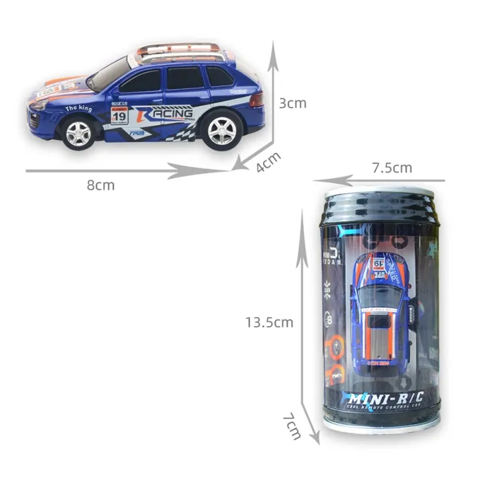 Mini Remote Control Soda Can Car - 4-Channel with Lights - Image 5