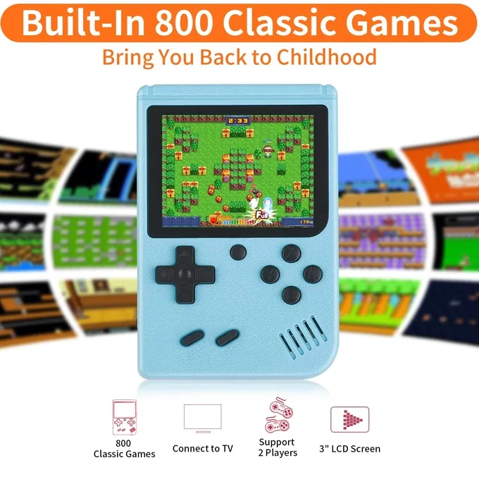 SUP Game Box Plus - Rechargeable Portable Game Console with TV Support & 2 Players - Blue (Ages 7+) - Image 7