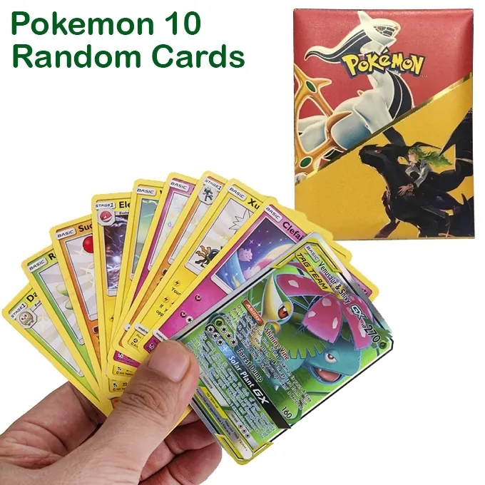 10-Piece Pokemon Foil Cards Pack - Anime Trading Cards