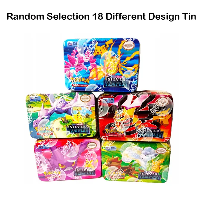 42-Piece Pokemon Trading Cards Tin Pack - Silver Tempest Edition - Image 6