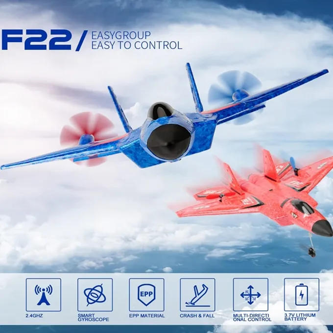 Remote Control F-22 Foam Fighter Jet - 2.4GHz High-Quality Toy - Image 10
