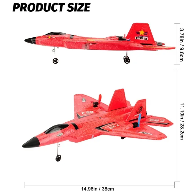 Remote Control F-22 Foam Fighter Jet - 2.4GHz High-Quality Toy - Image 3