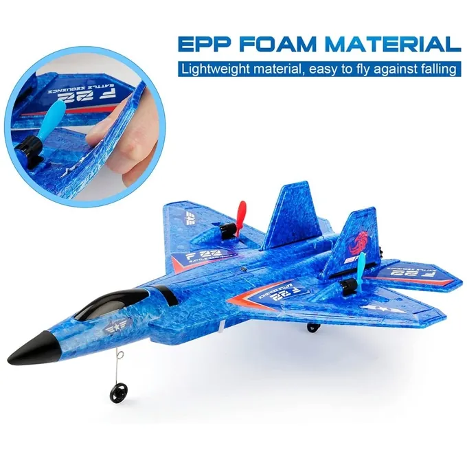 Remote Control F-22 Foam Fighter Jet - 2.4GHz High-Quality Toy - Image 6
