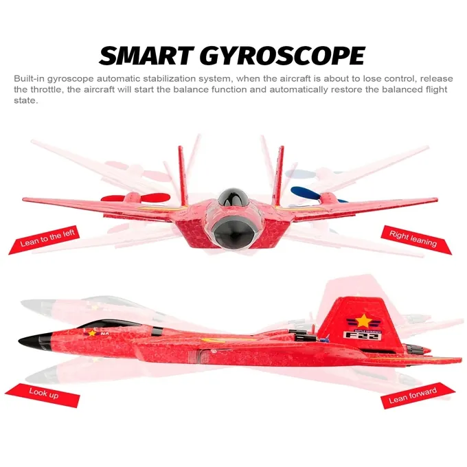 Remote Control F-22 Foam Fighter Jet - 2.4GHz High-Quality Toy - Image 7