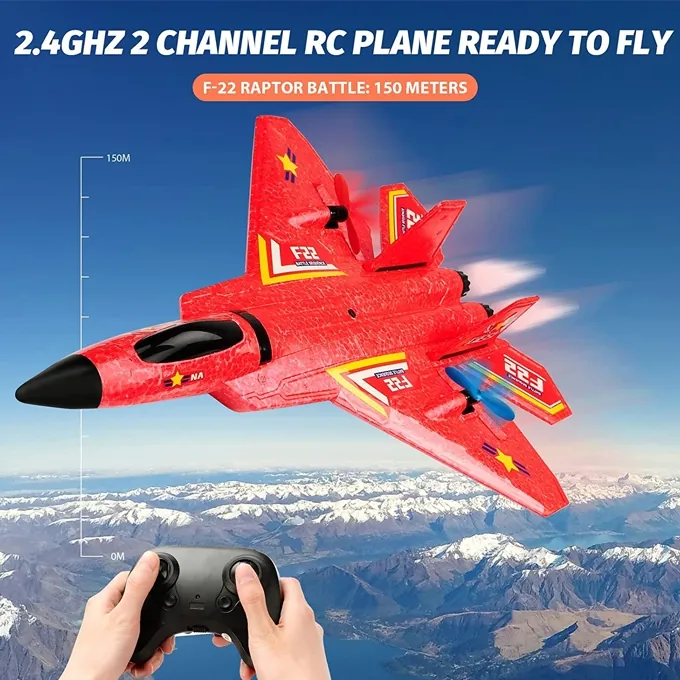 Remote Control F-22 Foam Fighter Jet - 2.4GHz High-Quality Toy - Image 9