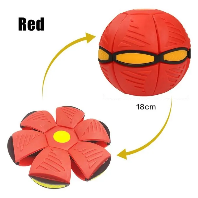 Flying Throw Disc Ball Toy - 3 LED Lights Soft Outdoor Toy - Random Color - Image 4