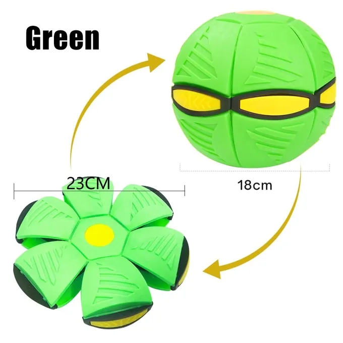 Flying Throw Disc Ball Toy - 3 LED Lights Soft Outdoor Toy - Random Color - Image 3