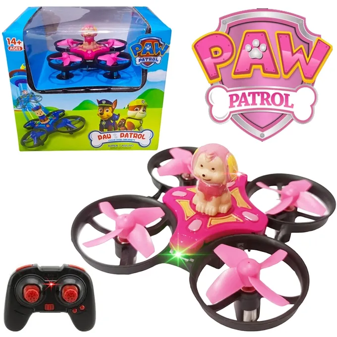 Pink Paw Patrol Mini Drone - Rechargeable with Front and Back Lights