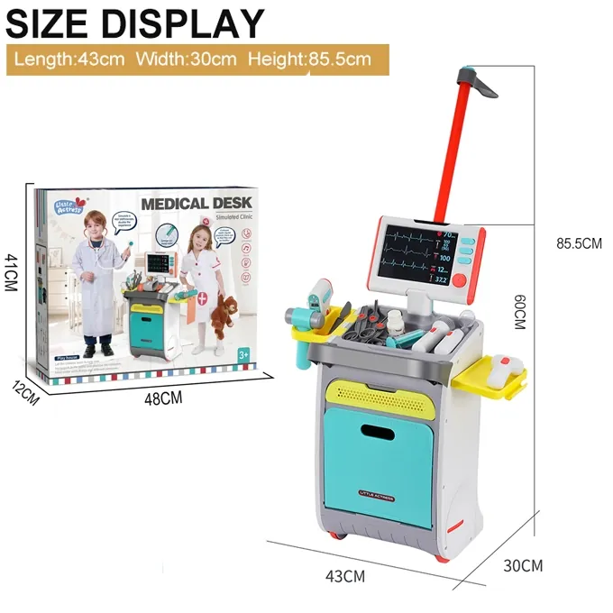 Medical Desk Play Set - Fun Pretend Doctor Toy - Image 2