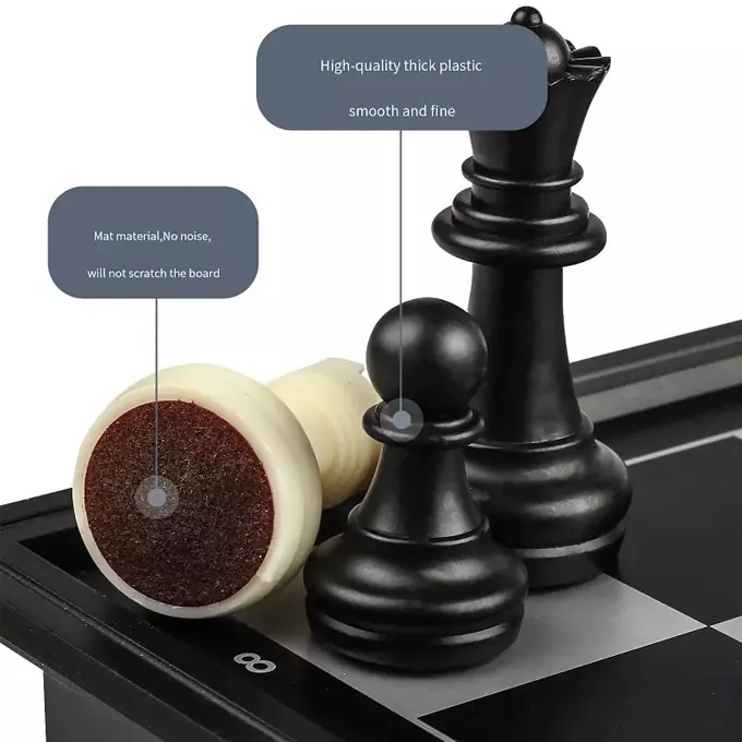 Magnetic Chess and Checkers Travel Set - Strategy Game (Ages 6+) - Image 7
