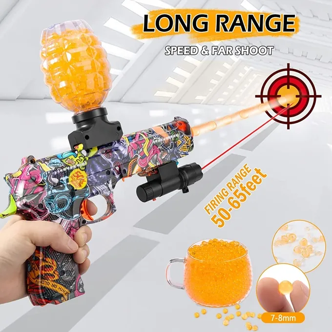 Mini Electric Gel Blaster Gun with Glasses - Fun Shooting Toy - Image 5