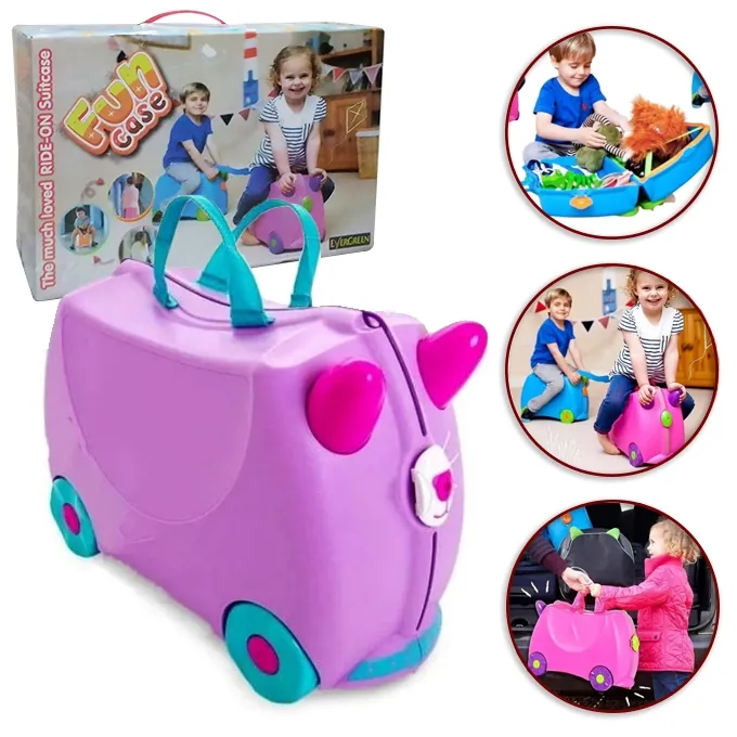 Funcase Briefcase Toy Chest with Wheels ? Convenient Toy for Kids
