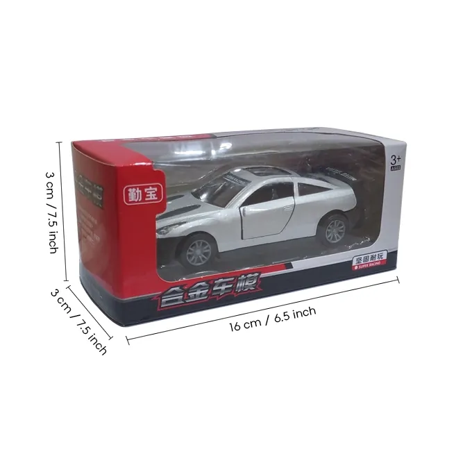 Nissan GTR Die-Cast Pull Back Car with Openable Doors - 5 Inches - Multicolor - Image 4