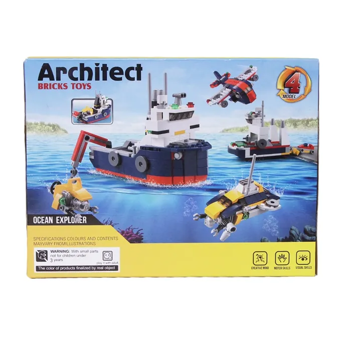 Decool 4-in-1 Architect Ocean Explorer ? Submarine & Ship DIY Toy - Image 7