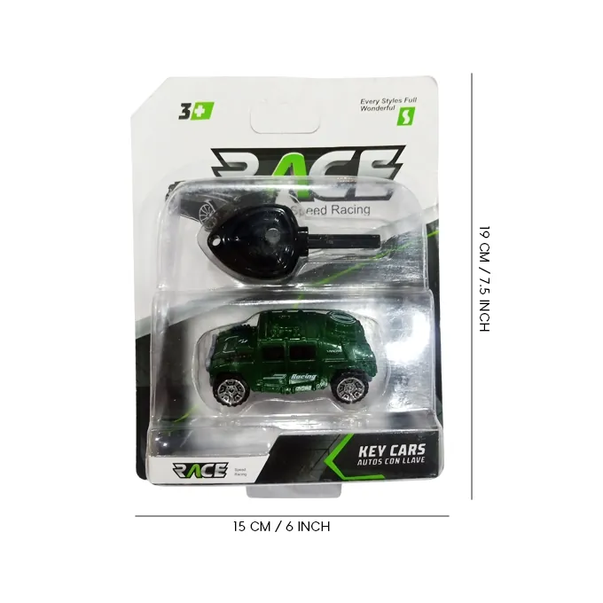 Race Speed Key Power Die-Cast Car - Green - Image 3