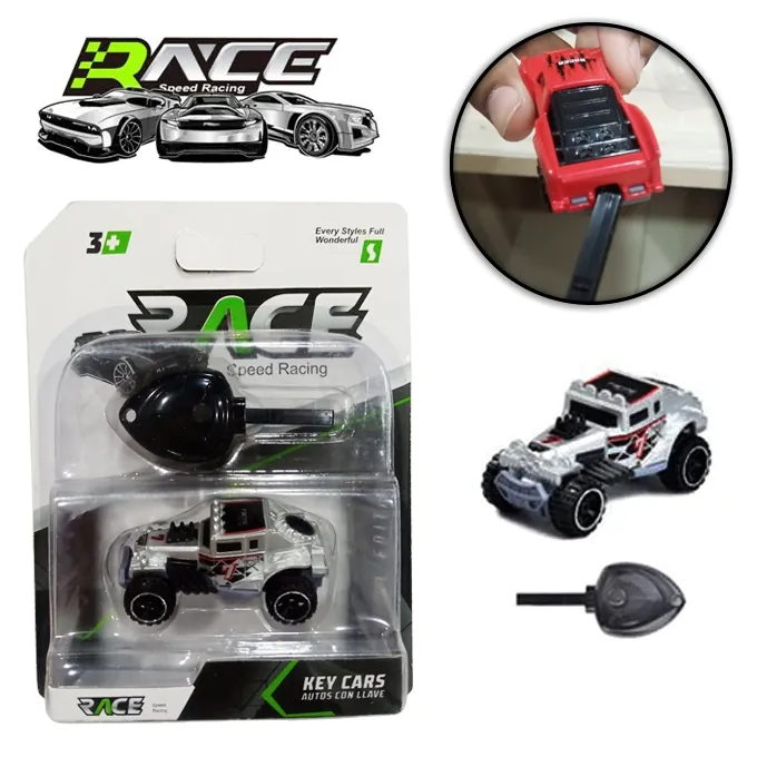 Race Speed Key Power Die-Cast Car - Grey