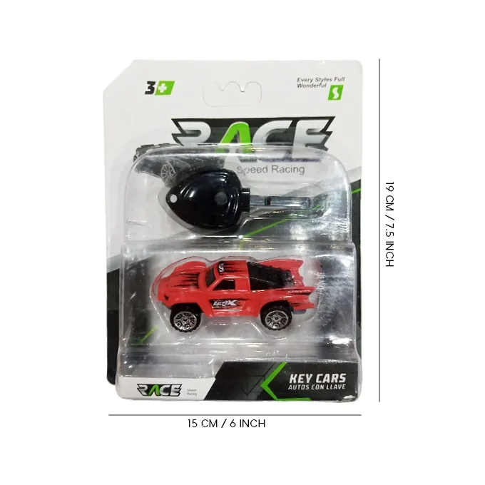 Race Speed Key Power Die-Cast Car - Red - Image 3