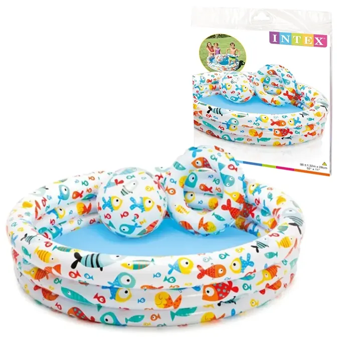 Intex Fish Bowl Inflatable Pool - 52" x 11" with Ball and Tube