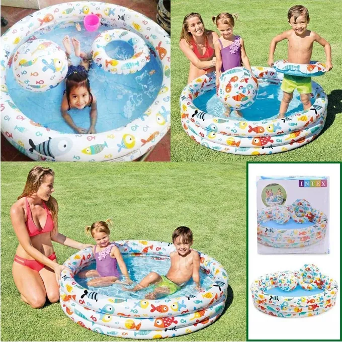 Intex Fish Bowl Inflatable Pool - 52" x 11" with Ball and Tube - Image 3