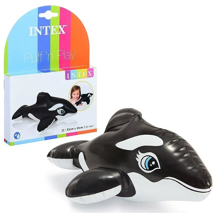 Intex Puff 'n Play Soft Whale Water Toy - 33 cm x 21 cm - Premium Swimming Accessory