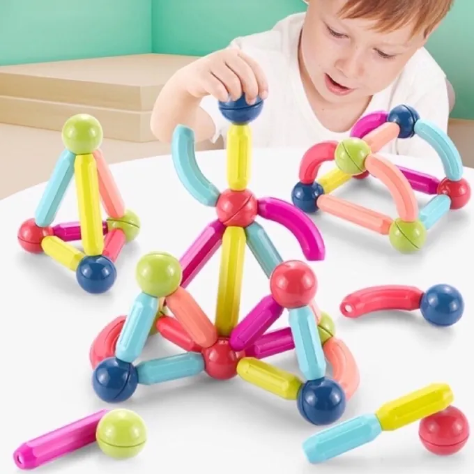 36-Piece Magnetic Building Blocks - Early Learning Construction Toy (Ages 3+) - Image 4