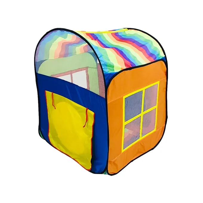 Rainbow Parachute Play Tent - 45-Inch Multicolor Tent for Kids