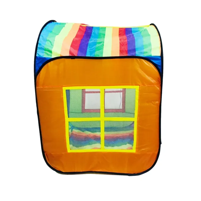Rainbow Parachute Play Tent - 45-Inch Multicolor Tent for Kids - Image 2