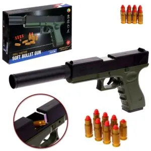 Glock Shell-Ejecting Nerf Blaster with 10 Shells - Fun Toy for Kids