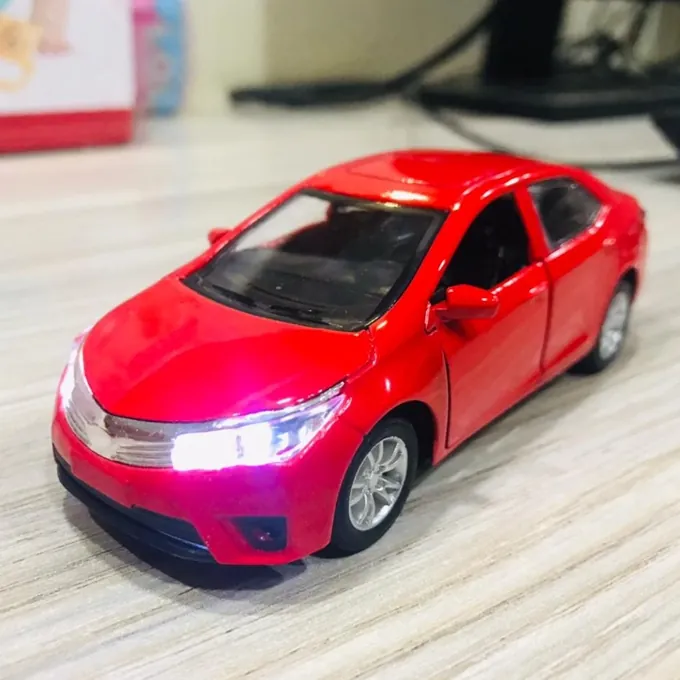 Toyota Corolla Grande Die-Cast Model - 5 Inches with Lights and Sound - Red - Image 3