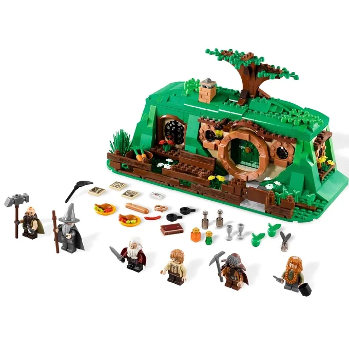 Hobbit Forest House Building Kit with Lights - 705+ Parts - Image 2