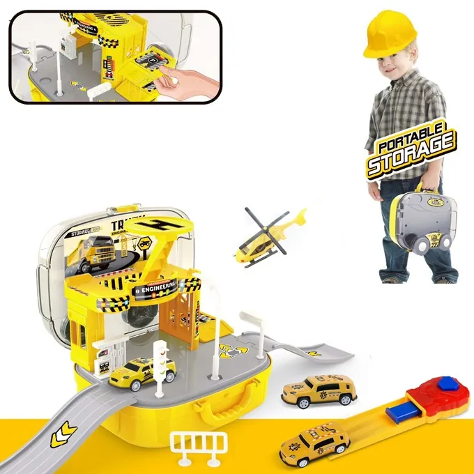 Mini Storage Engineering Cars with Case - Fun Organizer Toy for Kids - Image 2