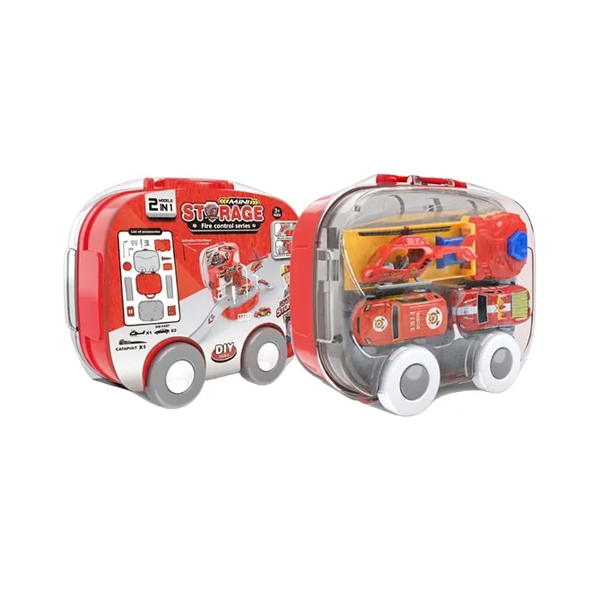 Mini Firefighter Cars with Storage Box - Fun Toy for Kids - Image 3