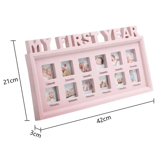 My First Year Baby Pictures Wooden Frame for 12 Months - High-Quality Memory Toy - Image 2