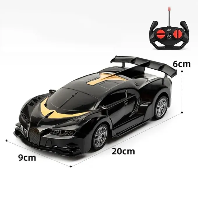 Remote Control Bugatti Model Car with LED Lights - High-Quality Remote Control Toy - Image 2