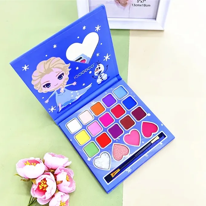 19-Color Cartoon Shimmer Eyeshadow Kit - Kids? Beauty Toy - Image 3
