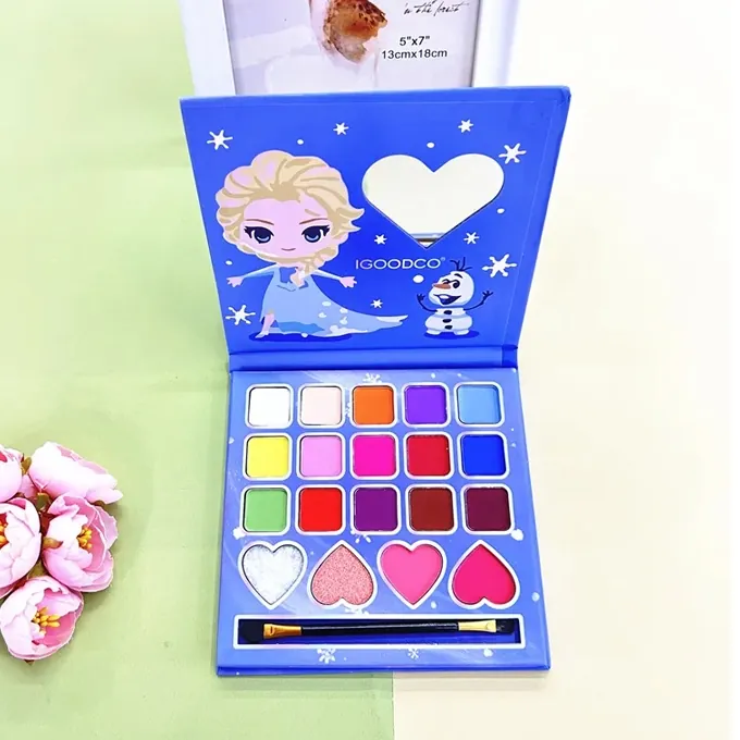 19-Color Cartoon Shimmer Eyeshadow Kit - Kids? Beauty Toy - Image 4