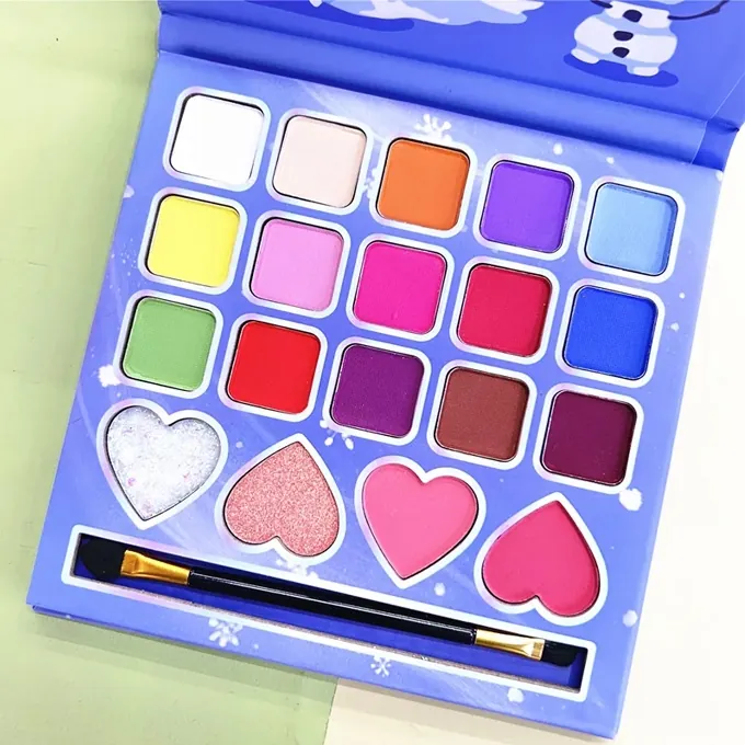 19-Color Cartoon Shimmer Eyeshadow Kit - Kids? Beauty Toy - Image 5