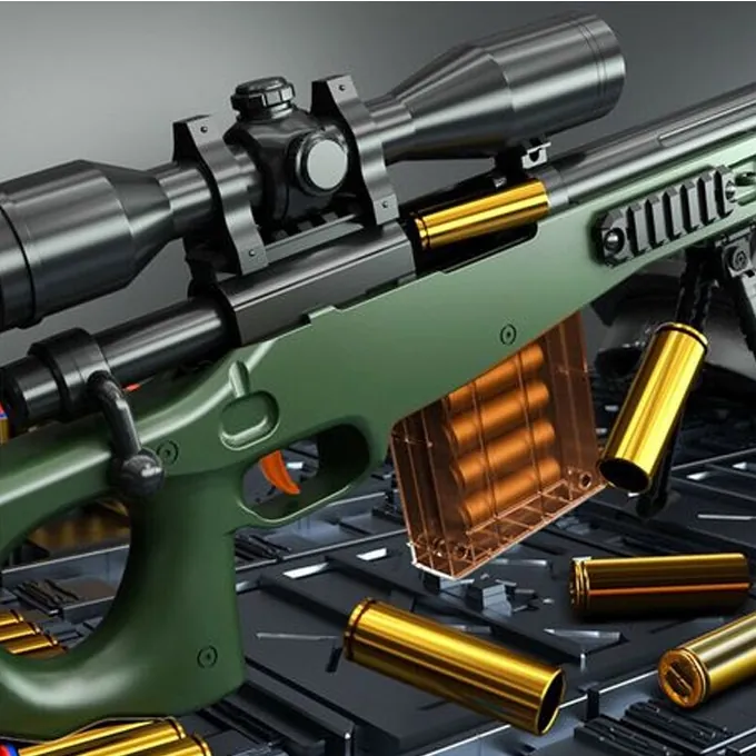 AWM Shell-Ejecting Nerf Blaster - Realistic Toy Shooter for Kids - Image 3