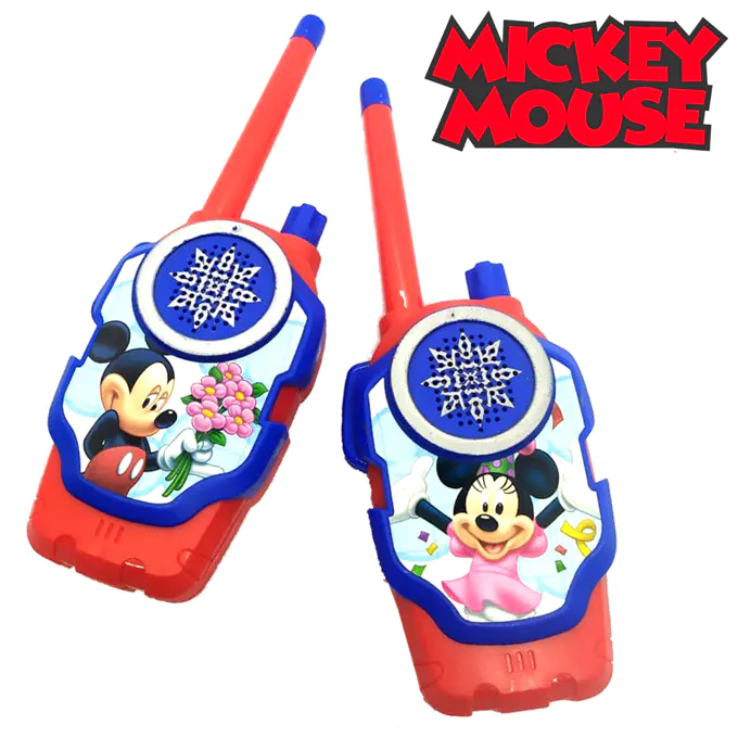 Mickey Mouse Walkie Talkies for Kids - 50cm Range - Red (Battery-Powered)
