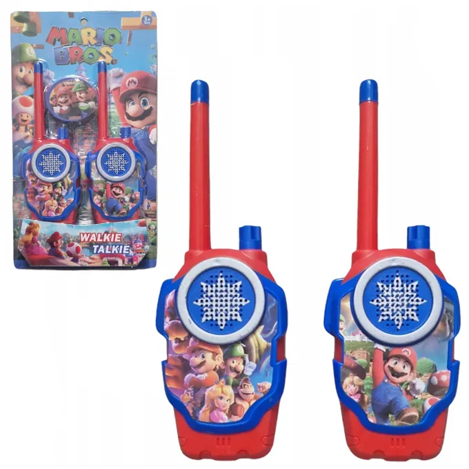 Super Mario Bros Walkie Talkies for Kids - 50cm Range - Red (Battery-Powered)