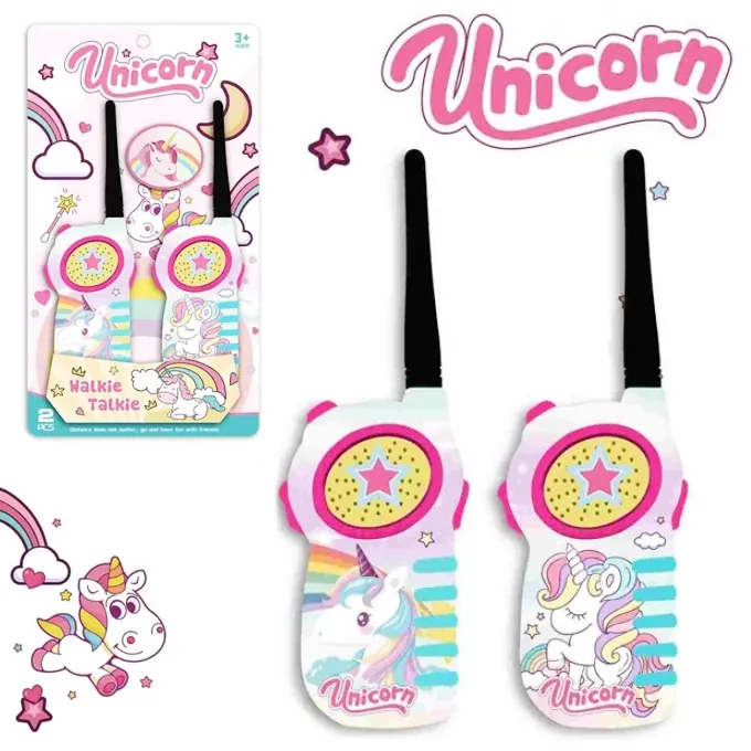 Unicorn Walkie Talkies for Kids - 50cm Range - Pink (Battery-Powered)