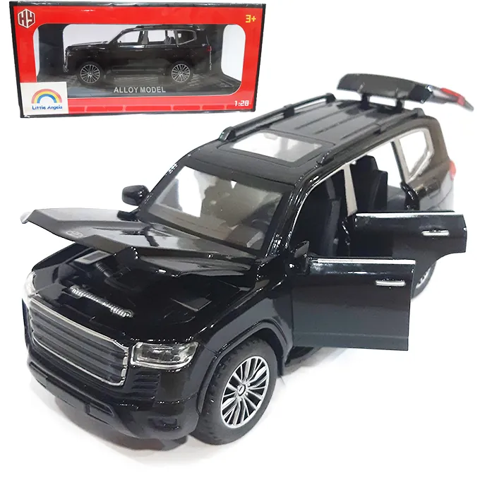Toyota Land Cruiser 2024 Die-Cast Model - 1:28 Scale with Openable Doors - Black - Image 3