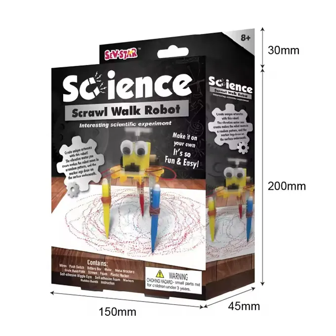Science Scrawl Walk Robot DIY Kit for Kids - Educational Robotics Toy - Image 2