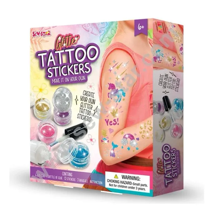 Glitter Tattoo Stickers DIY Kit ? Fun STEM Toy for Kids