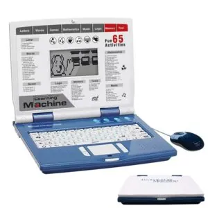Learning Laptop for Kids - 65 Activities Learning Machine Intelligent Educational Laptop for Kids - Blue - Puzzle & Cubes