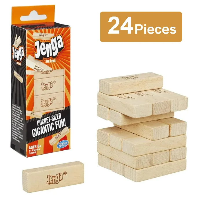 Mini Jenga Wooden Stacking Game - Balance and Coordination Fun (Ages 4+)