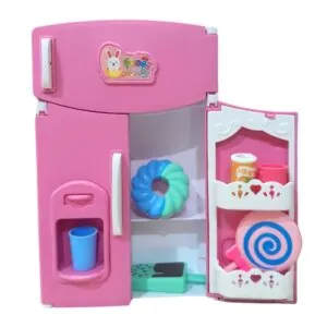 Mini Fridge Refrigerator Toy Set for Kids Aged 3+ - High-Quality Pretend Play Toy
