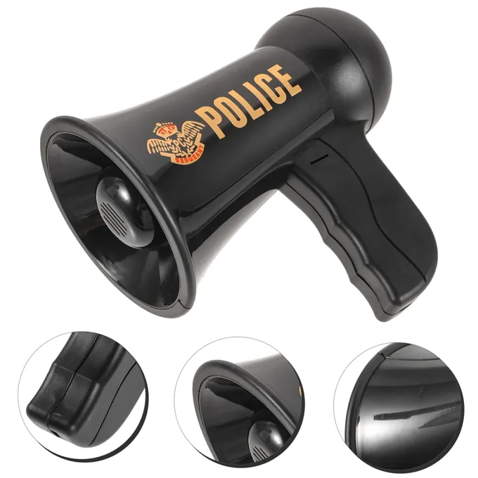 Pretend Play Megaphone Trumpet for Police Officer Role-Playing - Durable Baby Toy