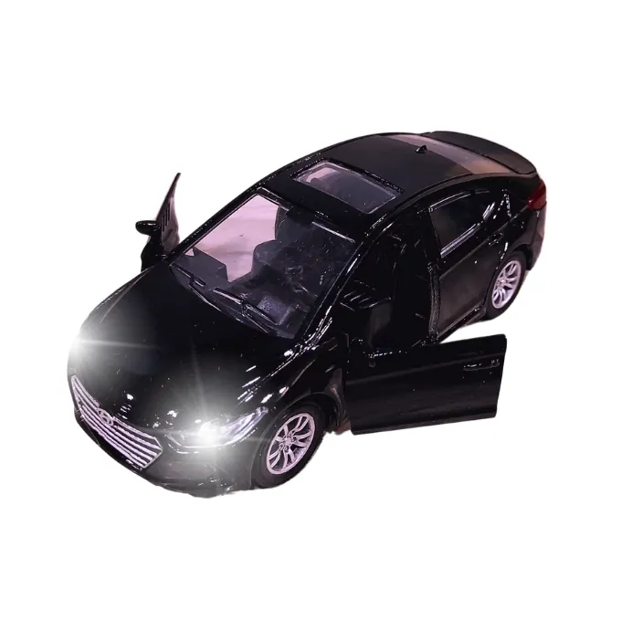 Hyundai Elantra Die-Cast Model - 1:32 Scale with Lights and Sound - Black - Image 3